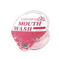 Échantillons gratuits Soins bucco-dentaires Marque privée Mini bain de bouche Personnalisé Menthe Fruit Gelée Tasse Format Voyage Bain de bouche Blanchiment sans alcool
