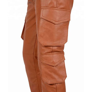 Pantalons en cuir pour hommes sur mesure, prix raisonnable, best-seller, coupe droite, légers, respirants, prix de gros, meilleur design, pas cher - Product Image 4