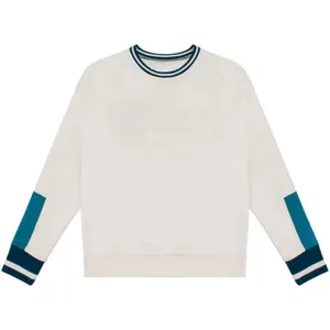 OEM 사용자 정의 남자의 후드 스웨터 크루넥 스포츠 80/20 최고의 품질 2 스트라이프 리브 디자인 빈 기본 단색 흰색 스웨터