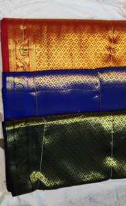 Sarees de seda brocados hechos a medida en colores brillantes adecuados para diseñadores de ropa para tiendas de moda para reventa - Product Image 3