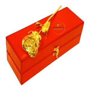 ดอกกุหลาบชุบทองคำแท้ 24K คุณภาพสูง งานแฮนด์เมด ดีไซน์ไม่ซ้ำใคร สำหรับใส่ในกล่องขนม ช็อกโกแลต วันเกิด วันครู - Product Image 3