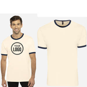 Venta de camiseta personalizada de siguiente nivel 3604 Ringer de algodón suave con cuello redondo, camiseta duradera con ribete de contraste con logotipo personalizado suave - Product Image 4