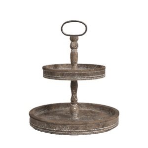 Gran llegada, soporte de pastel de Metal galvanizado de alta calidad, forma redonda, vajilla de postre gris, estilo sostenible - Product Image 5