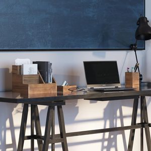 Creations Juego de organizador de escritorio de madera rústico de 3 piezas-Organizador de correo rústico para escritorio Ideal para decoración rústica o industrial del hogar - Product Image 2