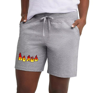 OEM/ODM <b>shorts</b> for women 100% Cotton jersey <b>short</b> haither grey colour <b>slim</b> fit High Quality breathable streatwear women's <b>shorts</b> - Product Image 1