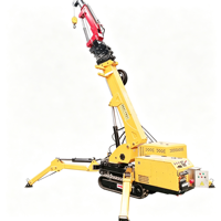Mini-grue araignée tout-terrain diesel/électrique avec une hauteur de levage de 18 m pour chantier de construction sur terrain accidenté