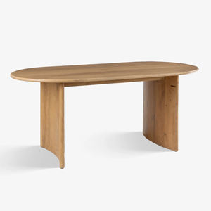 Table à manger en bois 6 places Moderne en bois d'acacia massif Forme ovale Nouveau design Pieds en bois Restaurant Cuisine Maison Table à manger - Product Image 2