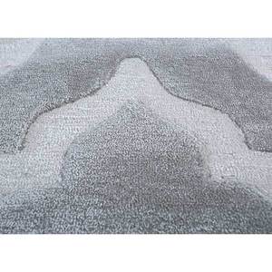 Tapis en laine et viscose à motifs géométriques gris et noir, tuftés à la main, pour usage domestique - Top-7096 - Product Image 3