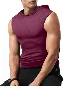 Sudadera con capucha sin mangas para hombre, camiseta sin mangas para gimnasio, entrenamiento, correr y Culturismo - Product Image 6