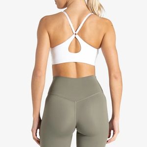 Soutien-gorge de yoga pour femmes grande taille, décolleté plongeant en V, haute élasticité, nylon et élasthanne, haut de sport pour la course à pied, push-up, bretelles ajustables à l'avant - Product Image 3