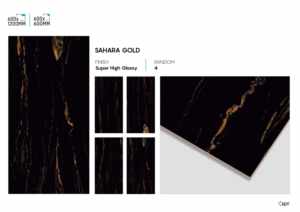 Carreaux en porcelaine super noir à haute brillance 600x1200mm, surface polie, pour projets d'intérieur haut de gamme - Product Image 4