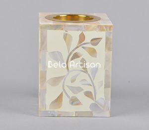 Fabriqué à la main en nacre incrustation Bakhoor brûleur Floral découpe carré porte-encens pour la décoration de la maison et du bureau - Product Image 2