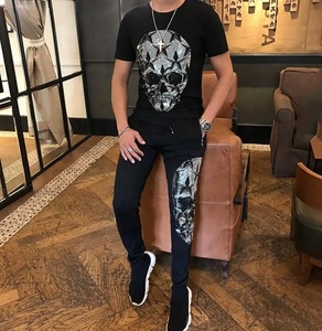 Survêtement d'hiver de marque Rhinestone pour hommes New Top Male Luxurious High Quality Long Pant Sweatsuits Tracksuits Rhinestone - Product Image 1