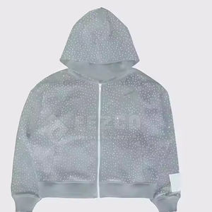 Services OEM, sweats à capuche pour hommes en coton 100% de haute qualité, mode hiver, strass, meilleure vente, vêtements respirants - Product Image 3