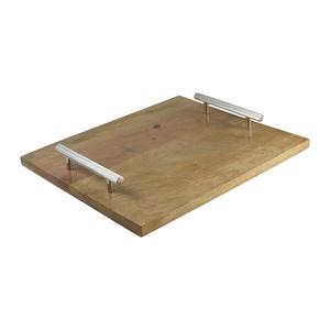 ถาดเสิร์ฟอาหารไม้สี่เหลี่ยมถาดเสิร์ฟอาหารดีไซน์ขัดมันสำหรับโรงแรมและร้านอาหาร - Product Image 2