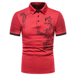 Polo de sport pour homme en coton et polyester de haute qualité, avec logo personnalisé imprimé ou brodé, uniforme bon marché, bleu - Product Image 5