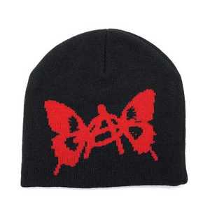 Wholesale unisex <b>Cap</b> 100%Acrylic <b>Men</b> Winter Beanie knitted Hat outdoor wear with all Over Embroidery logo Flame skull Beanie <b>cap</b> - Product Image 6