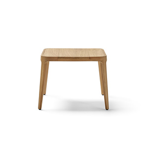 โต๊ะรับประทานอาหารทรงสี่เหลี่ยม ทำจากโครงไม้สักแท้ พร้อมสีไม้ธรรมชาติ สำหรับใช้ภายในและภายนอกอาคาร - Product Image 4