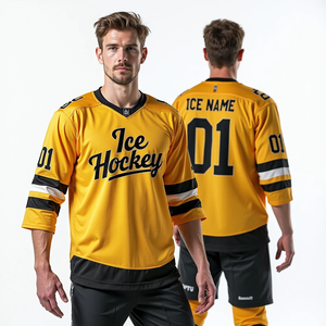 เสื้อเจอร์ซีย์เล่นกีฬาแบบสั่งทำเสื้อฮอกกี้น้ำแข็งอุปกรณ์ที่ไม่ผ่านการเย็บแบบทแยงเสื้อกีฬาขายส่งสำหรับทีม - Product Image 6