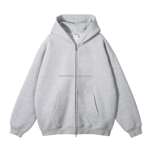 350g <b>Fleece</b> <b>Hoodie</b> for <b>Men</b> and Women Comfortable and Warm Double Zipper <b>Oversized</b> for Winter Season 2XL Size Solid Pattern - Product Image 4