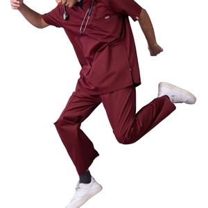 Ensemble de blouses médicales Performance, uniforme d'infirmière extensible, haut à col en V, pantalon cargo, tenue professionnelle antimicrobienne - Product Image 4