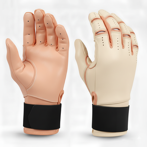 Guantes de Bateo de Béisbol Profesionales Personalizados en Color Blanco Pistacho, con Logotipo Personalizado, Ligeros, Duraderos y con Protección para las Manos - Product Image 2