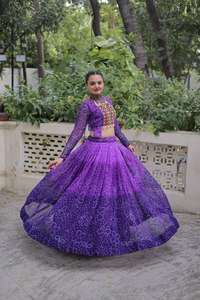 Navratri lehenga choli ชุดพิเศษ navratri chaniya choli อินเดียสำหรับผู้หญิงสวมแบบดั้งเดิม lehenga choli เจ้าสาวผ้าฝ้ายบริสุทธิ์ lehenga - Product Image 4