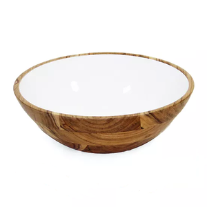 Cuenco para servir de madera artesanal indio de alta calidad, diseño moderno único, artículo decorativo para el hogar, producto estándar superior, superventas - Product Image 2