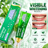 Dentifrice blanchissant à la menthe fabriqué sur mesure, nettoie la bouche et prévient les caries, dentifrice de qualité supérieure