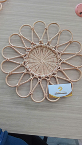 Wholesale Handmade Rattan Plate Natural <b>Wicker</b> <b>Round</b> Serving Tray Decorative Bread Fruit <b>Basket</b> - Product Image 2