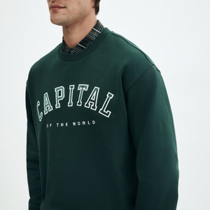 Personnalisé 100% Coréen Terry Oversize O-Neck Haute Qualité Plus La Taille Drop Shoulder Casual Pull - Product Image 2