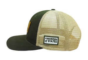 Sombreros de camionero estructurados de algodón 100% a la moda Parche de cuero Sombrero ajustable de alta calidad para exteriores para MOQ bajo informal - Product Image 3