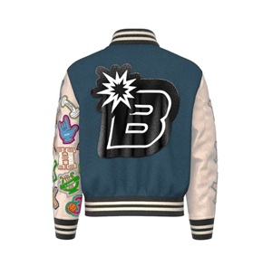 Chaqueta de Béisbol Varsity Personalizada al por Mayor, Chaqueta de Invierno con Forro Cortavientos, Marca Personalizada, Unisex, Fabricación con Bordado, Chaqueta Letterman - Product Image 3
