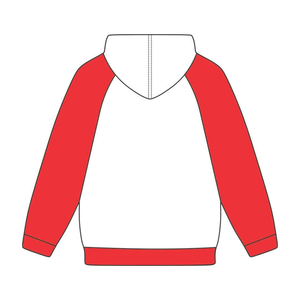 Sudadera con Capucha DST Delta Blanca con Mangas de Mariposa Rojas, Invierno, 100% Fibra de Bambú, Ropa de Hermandad Griega Frontal, Divine Nine - Product Image 3