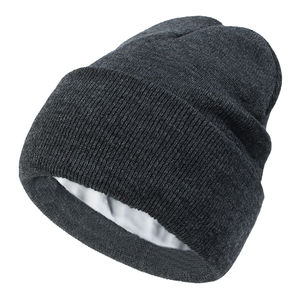 Chapeau d'hiver en tricot confortable, doublure en polaire douce et chaude, bonnet extensible, style élégant, couvre-chef pour le froid en plein air - Product Image 6