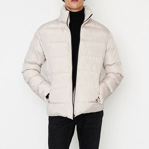 Veste matelassée à capuche imperméable en toile personnalisée avec logo tendance pour l'hiver 2022, OEM imprimé, grande taille, homme, extérieur, chaude - Product Image 4