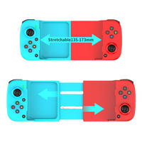 Manette de jeu sans fil rétractable 2,4 GHz/BT avec bouton programmable, 3 réglages de sensibilité, matériau ABS, batterie 350 mAh