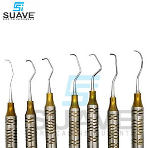 Juego de 7 piezas de Cirugía Dental de buena venta, Instrumentos dentales de acero inoxidable, curetas Gracey de SUAVE SURGICAL INSTRUMENTS - Product Image 3