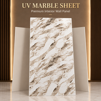 Panneau mural décoratif en PVC MORLENX, veiné de marbre blanc beige, pour revêtement intérieur de luxe pour hôtels et villas