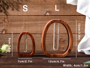 Vase en bois durable, fait à la main, décoration naturelle pour les mariages, les hôtels, les maisons, les restaurants, design moderne - Product Image 4