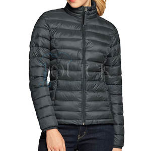 Chaquetas acolchadas de invierno para mujer Forro de nailon de punto a prueba de viento Ecológico Transpirable Bajo MOQ - Product Image 3