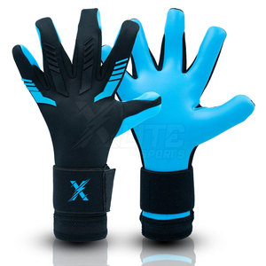 Gants de gardien de but professionnels en cuir, structure durable, stabilité de préhension améliorée, respirants, doigts entiers, antidérapants, fermeture auto-agrippante - Product Image 2