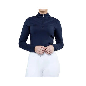 Chemise d'équitation respirante couche de base haut élégant coupe féminine vêtements équestres personnalisés fabrication en vrac - Product Image 4