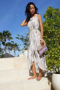 Wholesale Fashion Design Beach Women Boho Long Chic Tie Dye Long <b>Dresses</b> <b>Summer</b> Elegant Bohemian Maxi <b>Dress</b> - Product Image 4