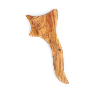 Outil de massage Gua Sha en bois d'olivier artisanal, grattoir en bois naturel pour le drainage lymphatique et la thérapie faciale - Product Image 5
