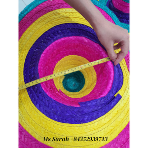 Sombrero de paja de diseño ligero Festival mexicano Diseño tejido colorido personalizado Sombrero de algas marinas Decoración de fotos. - Product Image 1