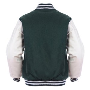 Veste universitaire vintage personnalisée OEM unisexe à col montant, brodée, en laine, coupe-vent et respirante pour l'hiver - Product Image 2