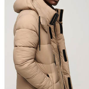 Chaqueta acolchada de invierno de manga larga para mujer, bolsillos con cremallera, forro de nailon y Spandex de lana tejida sostenible transpirable - Product Image 4