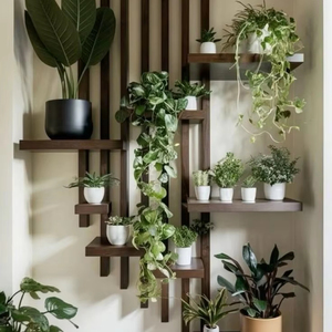 ARTESANÍA maceta de madera Wishing Well maceta decoración de jardín de patio trasero macetas de madera creativas macetas de flores de corteza jardín - Product Image 3