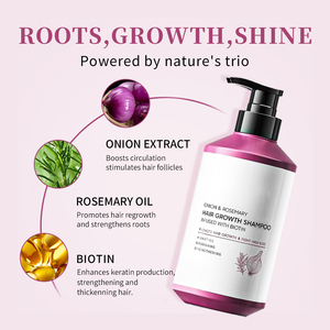 OEM Tùy chỉnh dầu gội kích thích mọc tóc tốt nhất với chiết xuất hành tây và hương thảo - Product Image 2
